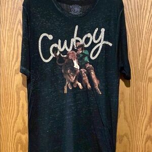 Black Cowboy Graphic Short Sleeve Tee
